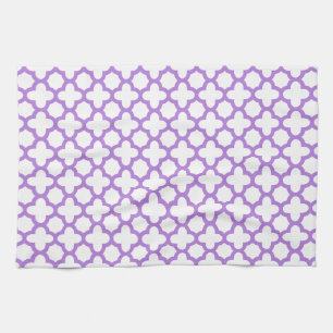 Paño De Cocina Patrón Quatrefoil de Lavender