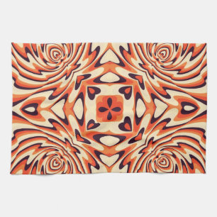 Paño De Cocina Patrón retro-floral colorido sin soldadura