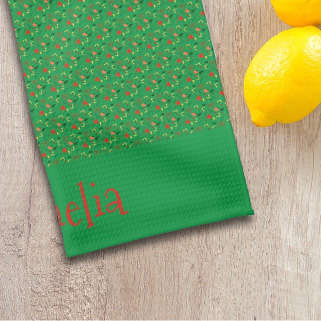 Paño De Cocina Patrón rojo amarillo mini verde (Subido por el creador)