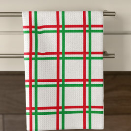 Paño De Cocina Patrón rojo y rojo plasmado