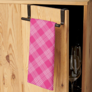Paño De Cocina Patrón rosa brillante