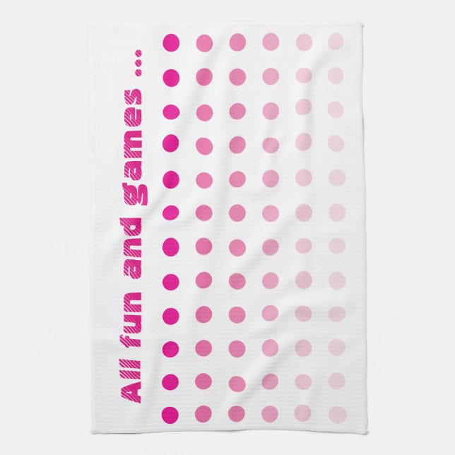 Paño De Cocina Patrón rosa y blanco (Vertical)