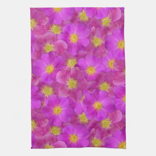 Paño De Cocina Patrón sin soldadura de Rosa salvaje (Vertical)