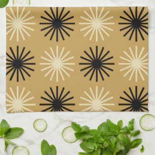Paño De Cocina Patrón Starburst Moderno De Mediados Del Siglo