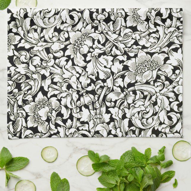 Paño De Cocina Patrón textil decorativo de William Morris (Doblado)