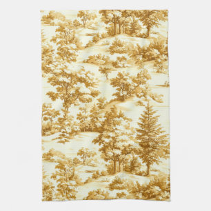 Paño De Cocina Patrón Toile de Jouy de Bosque Invernal (5)