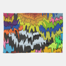 Patrón Trippy de Raya Groovy Colorido de Goteo Líq