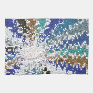 Paño De Cocina Patrón único amarillo verde azul