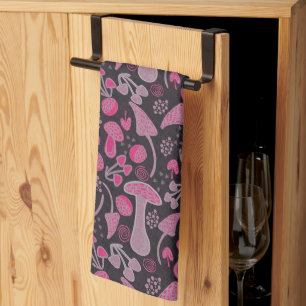 Paño De Cocina Patrón único en rosa/ caída