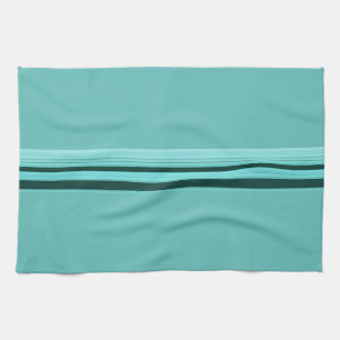 Paño De Cocina Patrón Verde azulado a rayas moderno y elegante