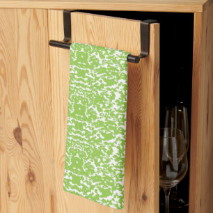 Paño De Cocina Patrón verde lima grunge - Decoración abstracta de