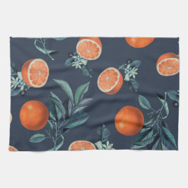 Paño De Cocina Patrón VI de limón y hoja