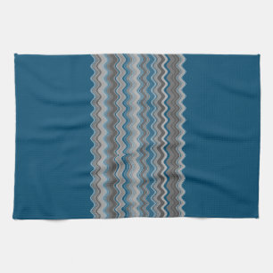 Paño De Cocina Patrón Zigzag Gris Gris Gris Gris Blue Ocean