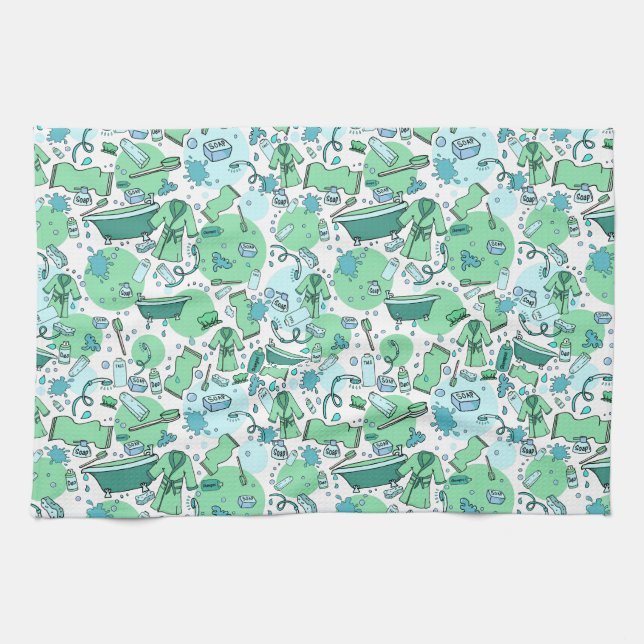 Paño De Cocina Patronato azul masculino (Horizontal)