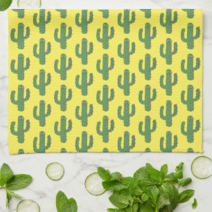 Paño De Cocina Patroneado Día de los Muertos Cactus Feliz
