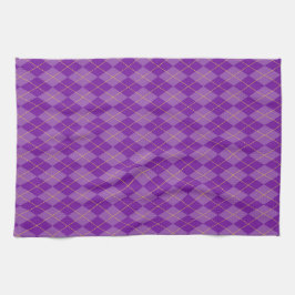PAÑO DE COCINA PATRONES DE DIAMANTE PURPLE MARDI GRAS