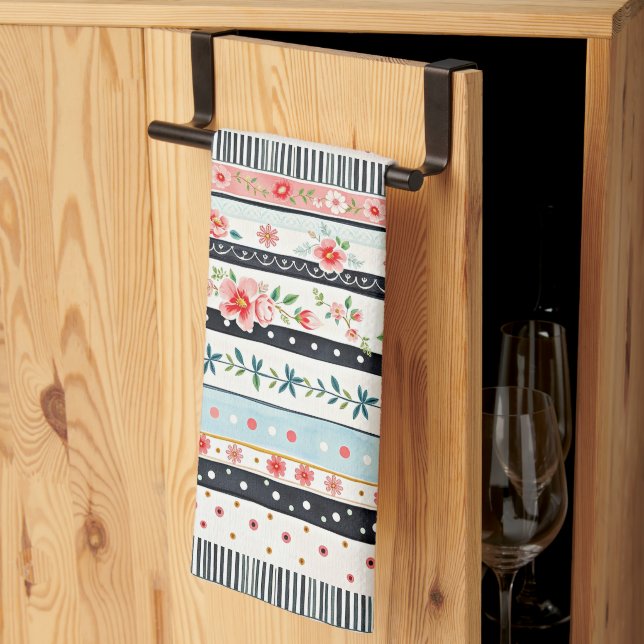 Paño De Cocina Patrones mixtos shabby chic (Pliegue de tercios)