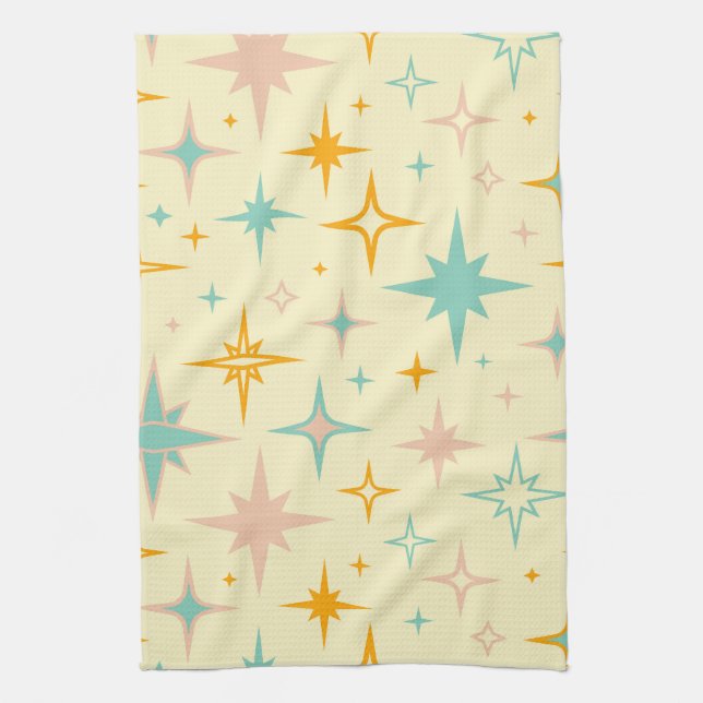 Paño De Cocina Pattern of colorful retro stars (Vertical)