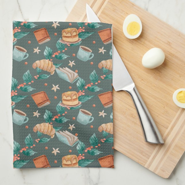 Paño De Cocina Patterned fabric with whimsical foxes Towel (Subido por el creador)