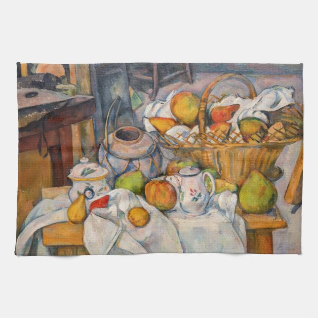 Paño De Cocina Paul Cezanne - Bodegón con cesta (Horizontal)