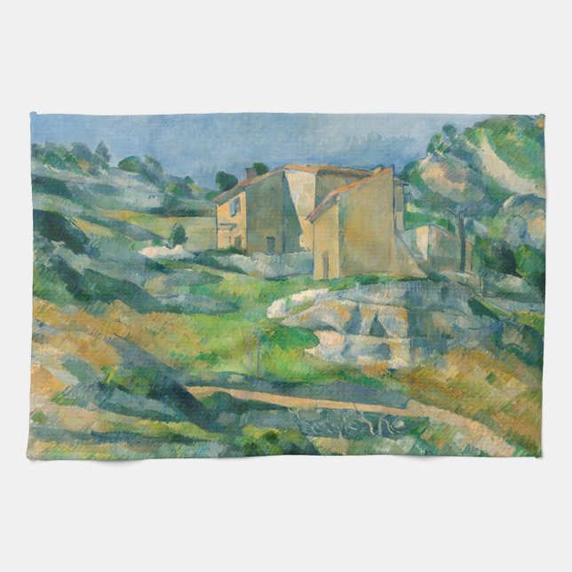 Paño De Cocina Paul Cezanne - Casas en Provenza, Valle de Riaux (Horizontal)