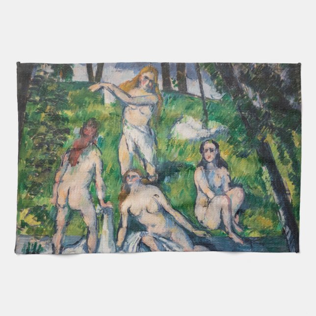 Paño De Cocina Paul Cezanne - Cuatro Bathers (Horizontal)