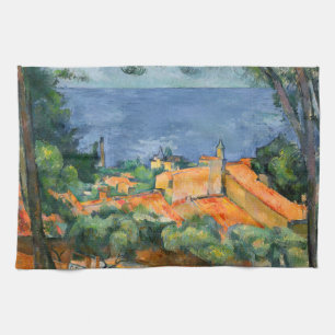 Paño De Cocina Paul Cezanne - Estaque con techos rojos