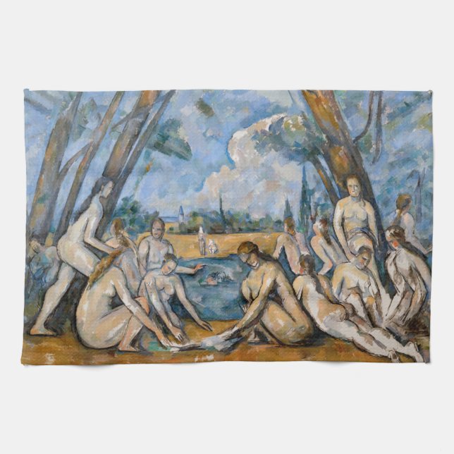 Paño De Cocina Paul Cezanne - Los grandes bañistas (Horizontal)