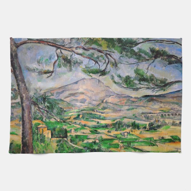 Paño De Cocina Paul Cezanne - Mont Sainte-Victoire y Pino Grande (Horizontal)