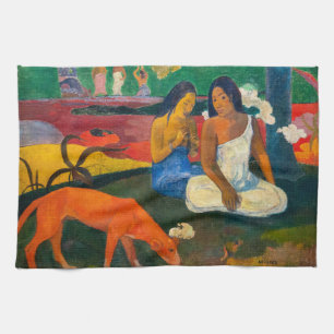 Paño De Cocina Paul Gauguin - Arearea / El Perro Rojo