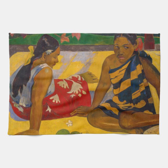 Paño De Cocina Paul Gauguin - Mujeres Tahitianas / Parau Api (Horizontal)