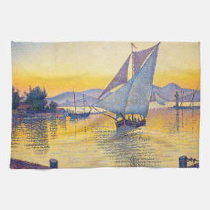 Paño De Cocina Paul Signac - El puerto al atardecer, Opus 236