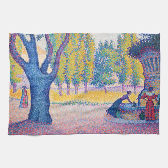 Paño De Cocina Paul Signac - Fuente de los Lices, Saint-Tropez (Horizontal)