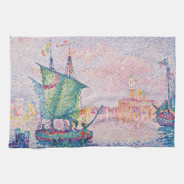 Paño De Cocina Paul Signac - Venecia, la nube rosa (Horizontal)