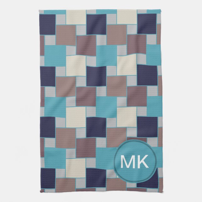 Paño De Cocina Pavo real en la playa (Vertical)