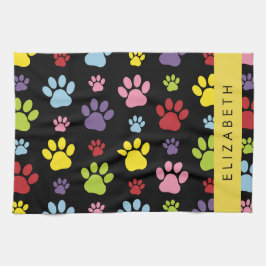 Paño De Cocina Paws coloridos, Patrón de garras, Paws de perros,