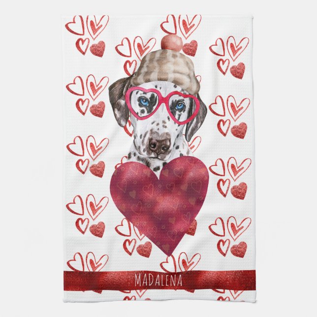 Paño De Cocina Paws Dog Lover Valentine Gift Dalmatian (Vertical)