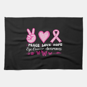 Paño De Cocina paz amor esperanza ojo cáncer de mama