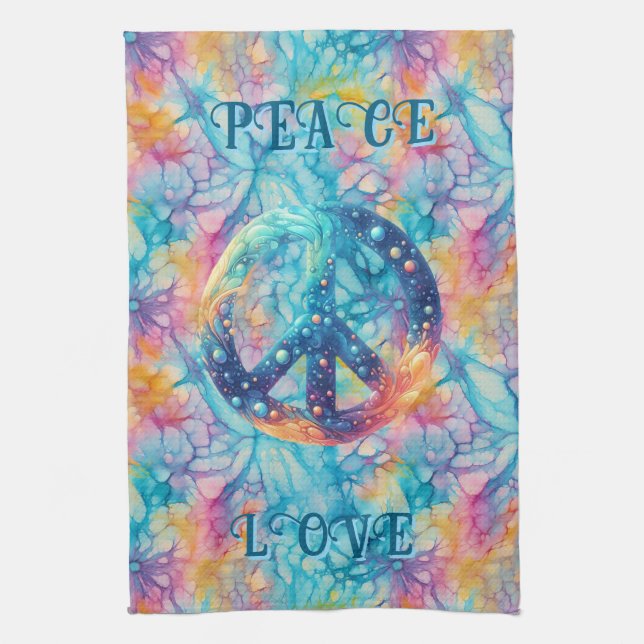 Paño De Cocina Paz Amor Tie-Dye (Vertical)