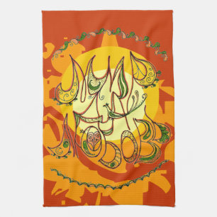 Paño De Cocina Paz de arte popular y deseo de amor en ruso