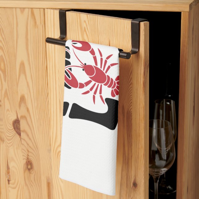 Paño De Cocina Peace Love and Crawfish Cajun  (Pliegue de tercios)