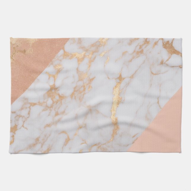 Paño De Cocina Peachy Marble Elegance (Horizontal)