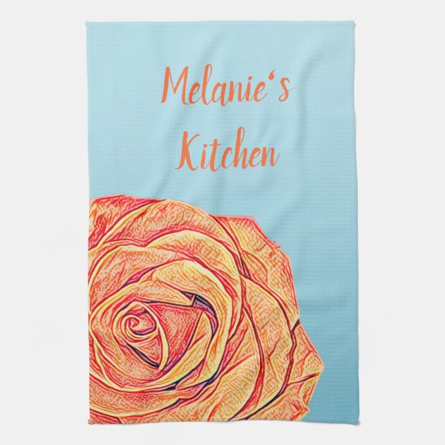 Paño De Cocina Peachy Tangerine Rosa (Vertical)