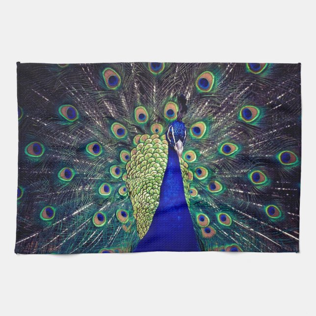 Paño De Cocina Peacock azul cobalto (Horizontal)