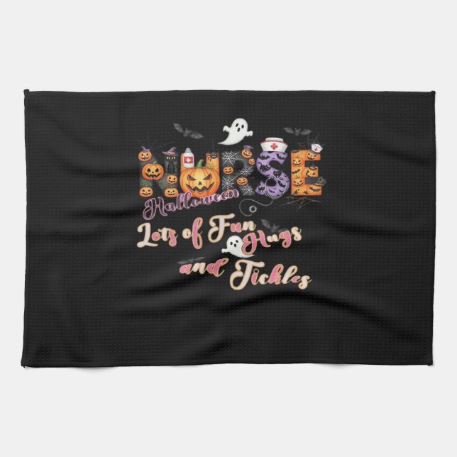 Paño De Cocina Pediádicas Enfermeras Divertidas Halloween Diseño  (Horizontal)