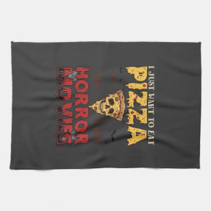 Paño De Cocina Películas de terror de pizza Halloween Cráneo Murc