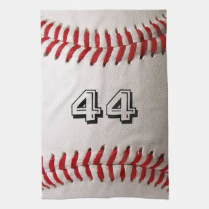 Paño De Cocina Pelota de béisbol blanca clásica con número de jer