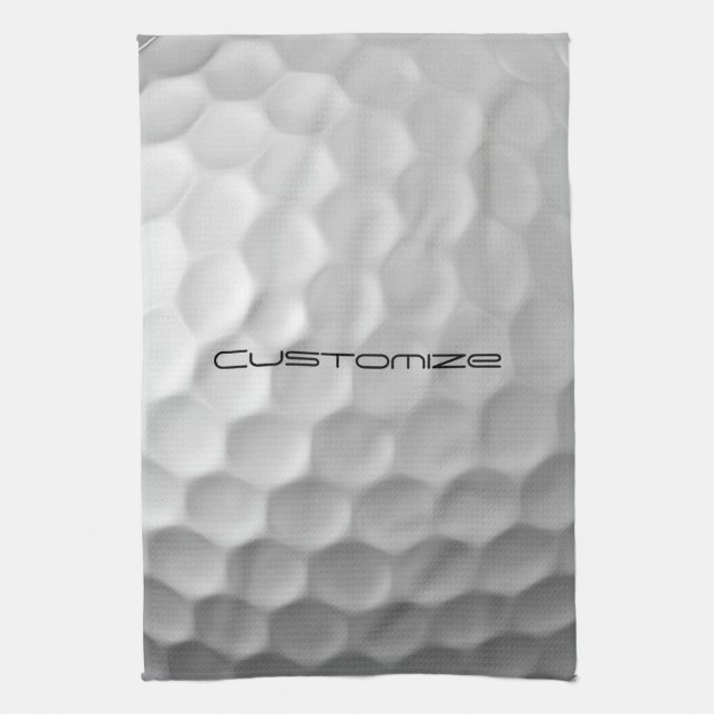Paño De Cocina Pelota de golf con texto personalizado (Vertical)
