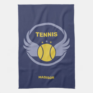 Paño De Cocina Pelota de tenis con nombre personalizado y alas