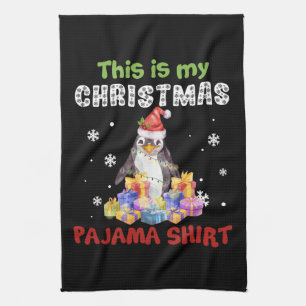 Paño De Cocina Penguin Esta Es La Camisa De Pajama De Mis Navidad